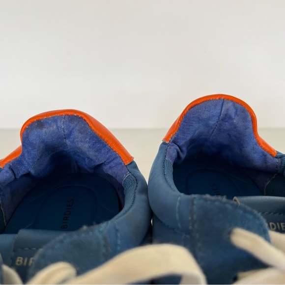 Birdies ‘The Roadrunner’ Suede Athletic Sneakers, Ultramarine Blue/Orange, 8.5 - Picture 6 of 12